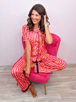 Savanna Soirée Ruffle Pajama Set