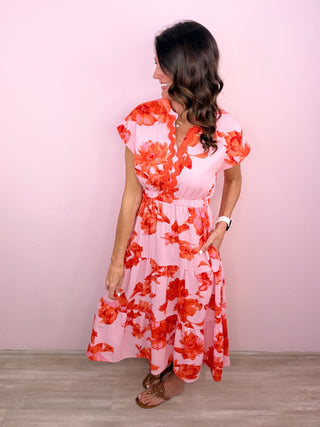 Sunset Style Midi Dress