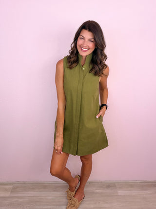 Signature Shift Dress (Olive)