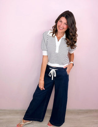 Everyday Preppy Top (Ivory)