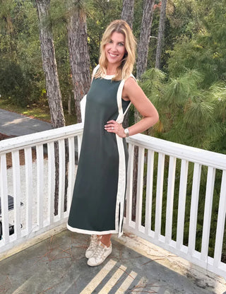 Varsity Style Midi Dress