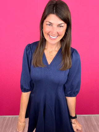 A Classy Call Flared Dress