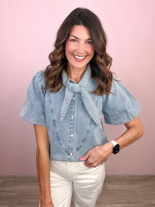 Statement Maker Denim Top