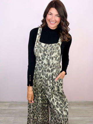 Cute In Leopard Overalls