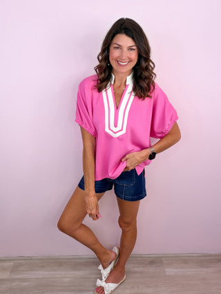 Effortless Details Top (Pink)