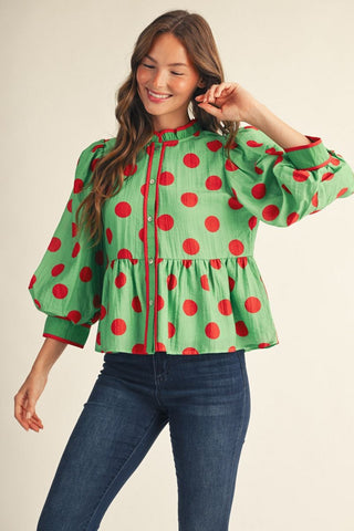 Spot On Blouse (Green)