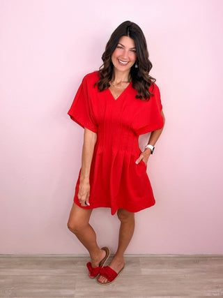 Confident Chic Dress (Red)