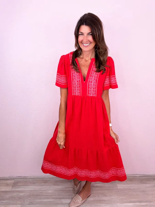 Little Coastal Town Midi Dress