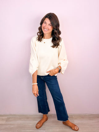 The Easy Elegance Sweater - Cream