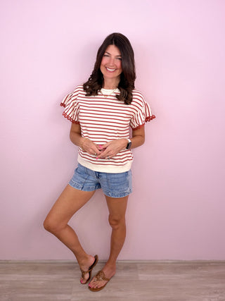 Sweet Detail Stripe Top