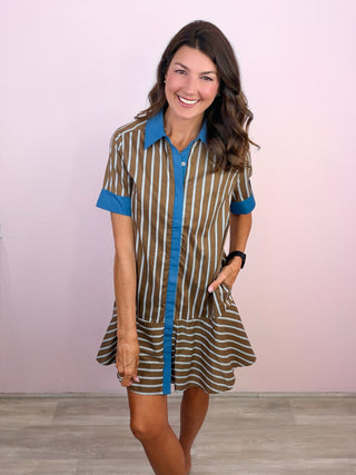 Side Note Dress (Brown)