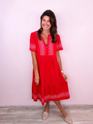 Little Coastal Town Midi Dress