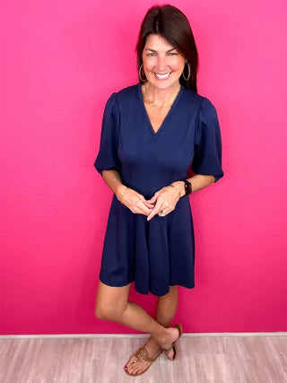 A Classy Call Flared Dress