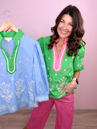 Willow Embroidered Top