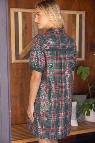 Polished Plaid Moment Dress