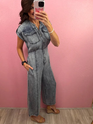 Beyond Expectations Open Back Jumpsuit