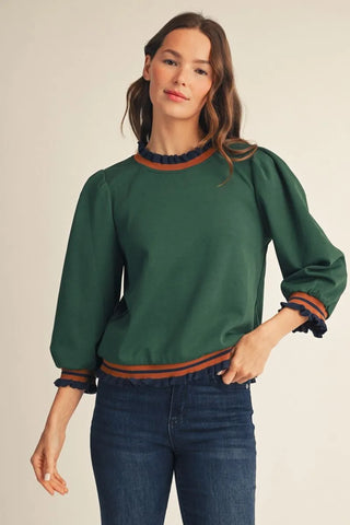 The Ivy League Ruffle Top