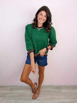 The Ivy League Ruffle Top