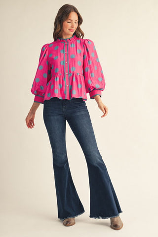 Spot On Blouse (Pink)