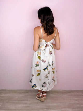 Sweet Escape Midi Dress (Ivory)