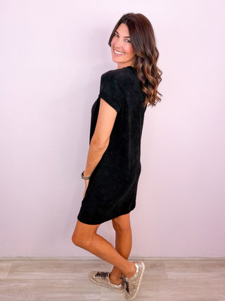 Easy Edit Corduroy Dress - Black