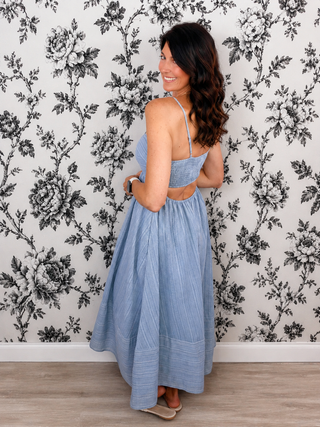 Sweet Simplicity Midi Dress (Denim)