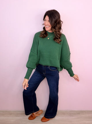 RISEN Dark Wash Wide Leg Denim