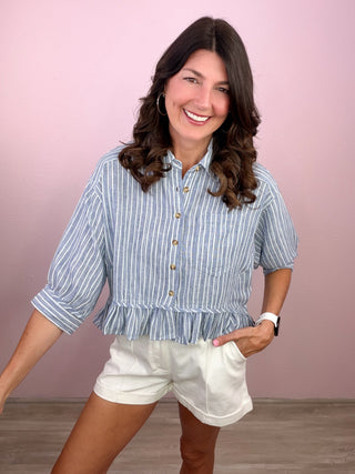 Rosé All Day Ruffle Top