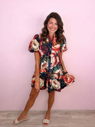 Scarlet Garden Dress (Black)