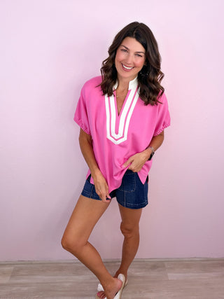 Effortless Details Top (Pink)