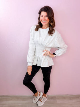 Structured Peplum Pullover