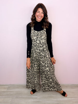 Cute In Leopard Overalls