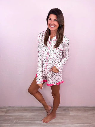 Santa's Favorite Ruffle Pajama Set