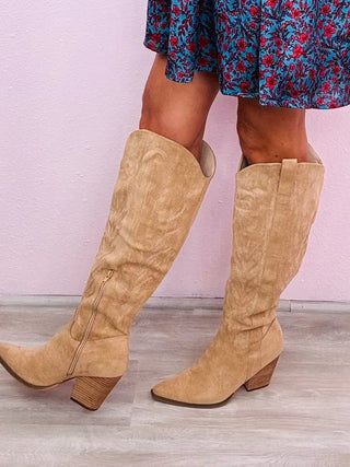 Bronco Knee High Embroidered Boots
