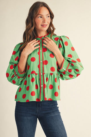 Spot On Blouse (Green)