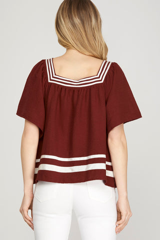 Everyday Rally Top (Maroon)