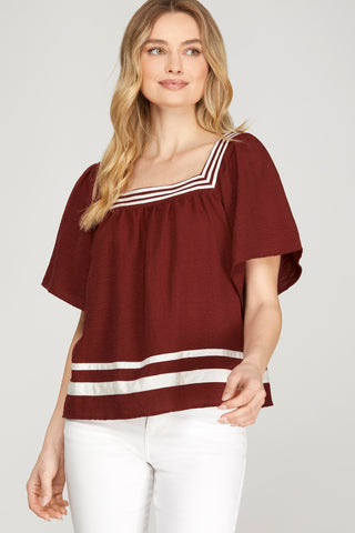 Everyday Rally Top (Maroon)