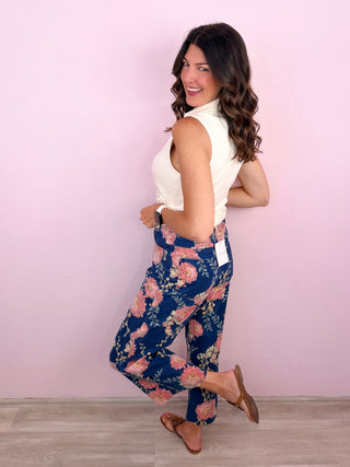 Floral Statement Denim