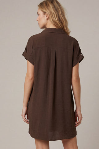 All Agendas Shirt Dress (Brown)