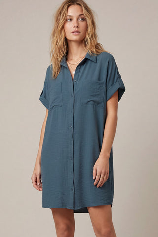 All Agendas Shirt Dress (Denim)