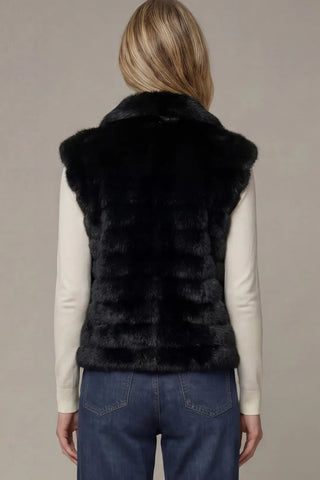 Après Chic Plush Faux Fur Vest - Black