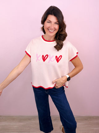 Sweetheart Style Sweater Top