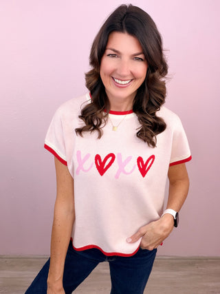 Sweetheart Style Sweater Top