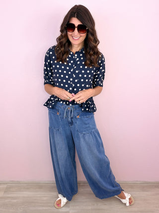 Dot & Darling Top (Navy)