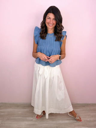 Effortless Moment Maxi Skirt (Ivory)