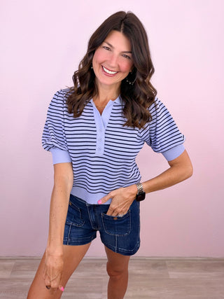 Everyday Preppy Top (Lavender)