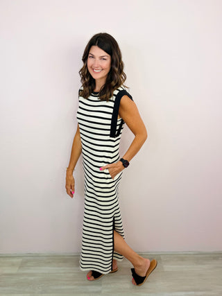 Clean Lines Midi Dress (Cream)