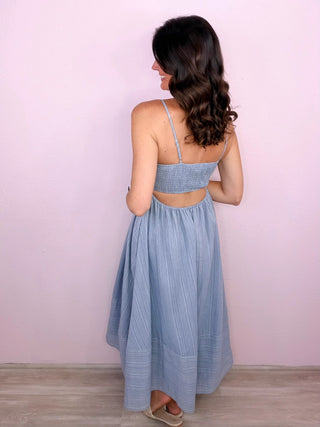 Sweet Simplicity Midi Dress (Denim)