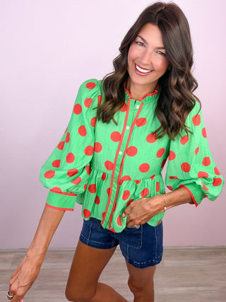 Spot On Blouse (Green)