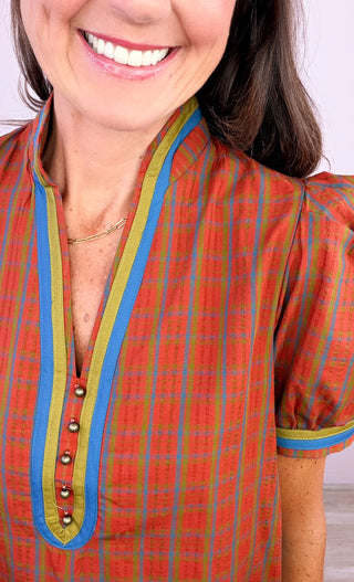 Plaid Perspective Dress